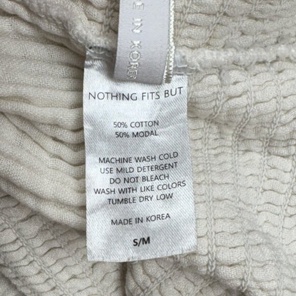 Nothing Fits But Kiko Woven Gauze Puff Sleeve Square Neck Midi Dress Cream S/M - Picture 10 of 11